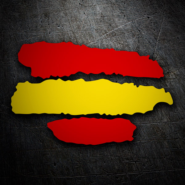 Flagge-Aufkleber Spain in Strichen