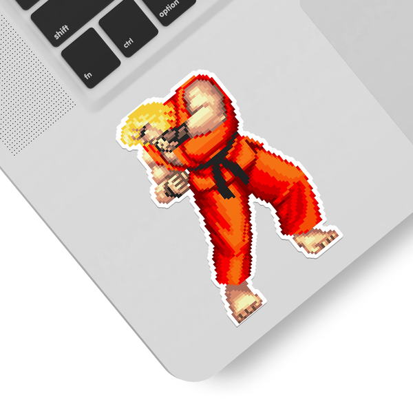 Aufkleber: Street Fighter Ken Pixel 16 Bits