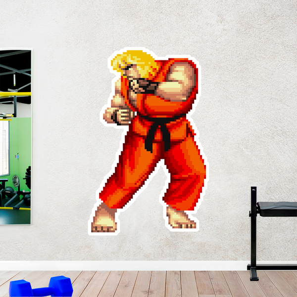 Aufkleber: Street Fighter Ken Pixel 16 Bits