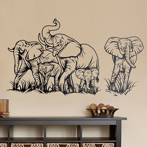 Dekoratives Elefant Wandtattoo