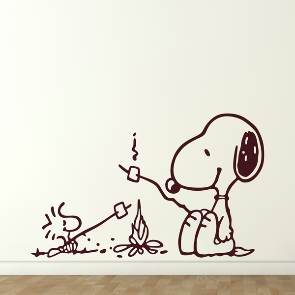 Wandtattoos: Snoopy-Lagerfeuer 2