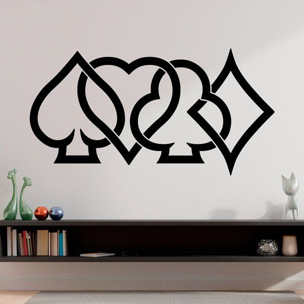 Wandtattoos: Verflochtene Pokersymbole