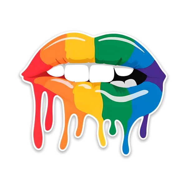 Wandtattoos: LGTBI-Lippen