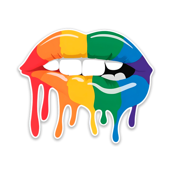 Wandtattoos: LGTBI-Lippen