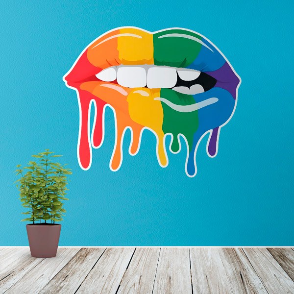 Wandtattoos: LGTBI-Lippen