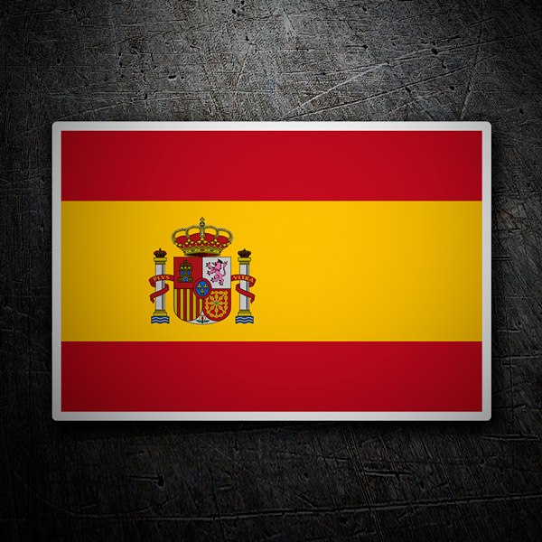 Aufkleber mit spanischer Flagge