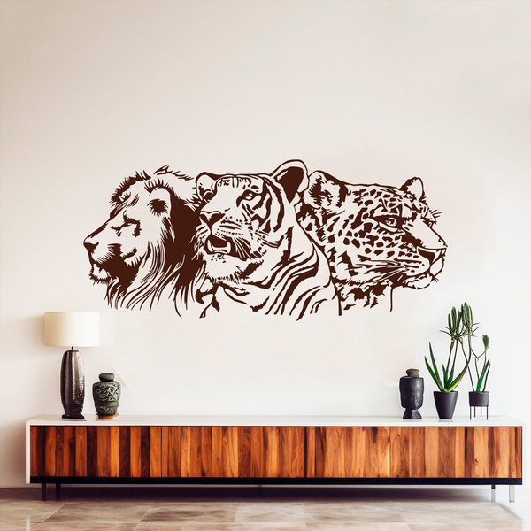 Leopard Wandtattoo Löwe, Tiger und