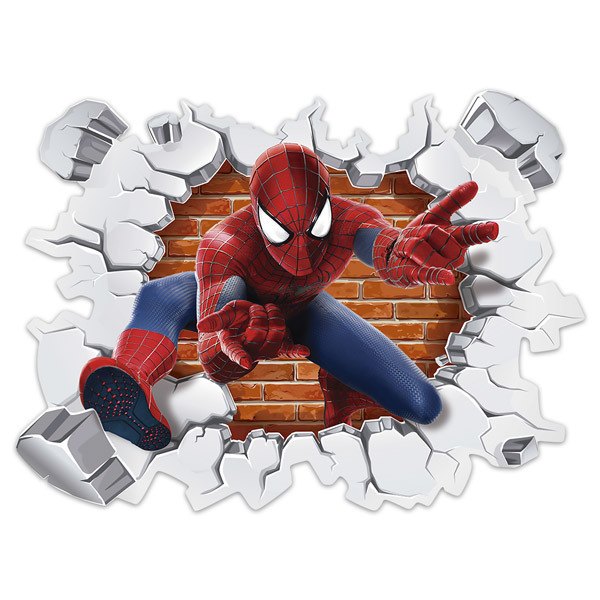 Wandtattoo kinder Loch in der Wand Spiderman 