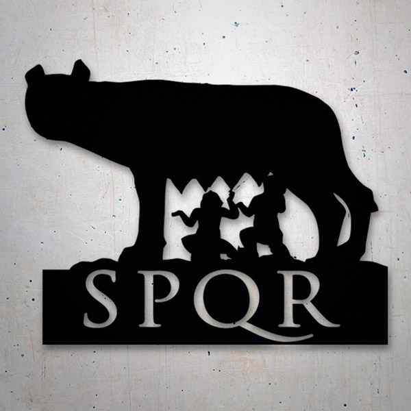 Aufkleber: SPQR Romulus und Remus, Loba