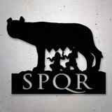 Aufkleber: SPQR Romulus und Remus, Loba 2