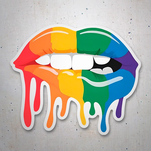 Aufkleber: LGTBI-Lippen 2