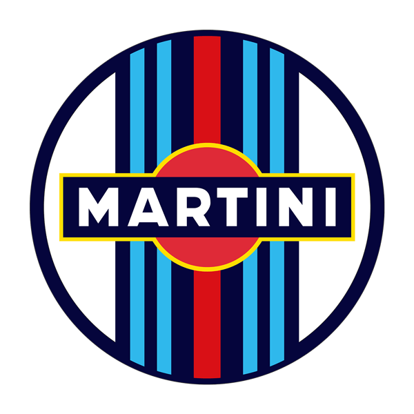 Aufkleber: Martini Racing runder Aufkleber für Autos