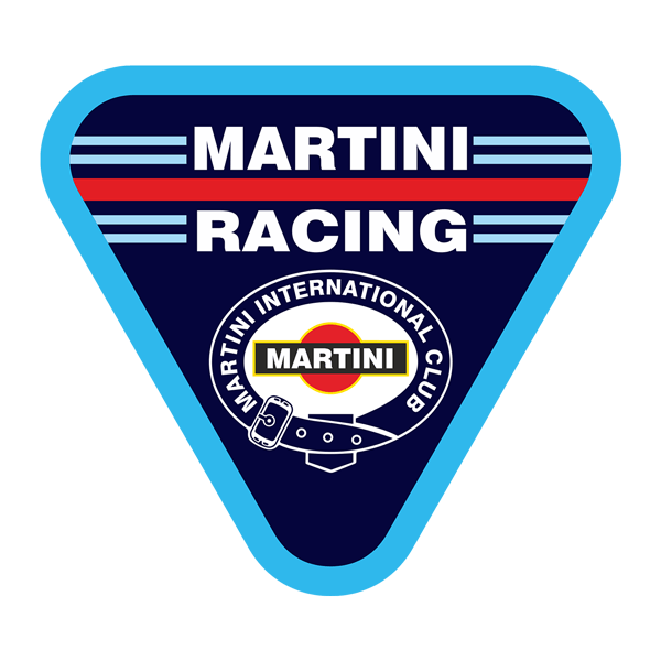 Aufkleber: Martini Racing Aufkleber mit dreieckigem Design