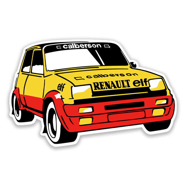 Aufkleber: Klassisches Renault 5 Copa Calberson Design