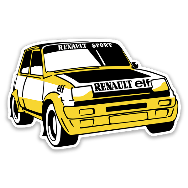 Aufkleber: Renault 5 Copa Turbo mit sportlichem Design