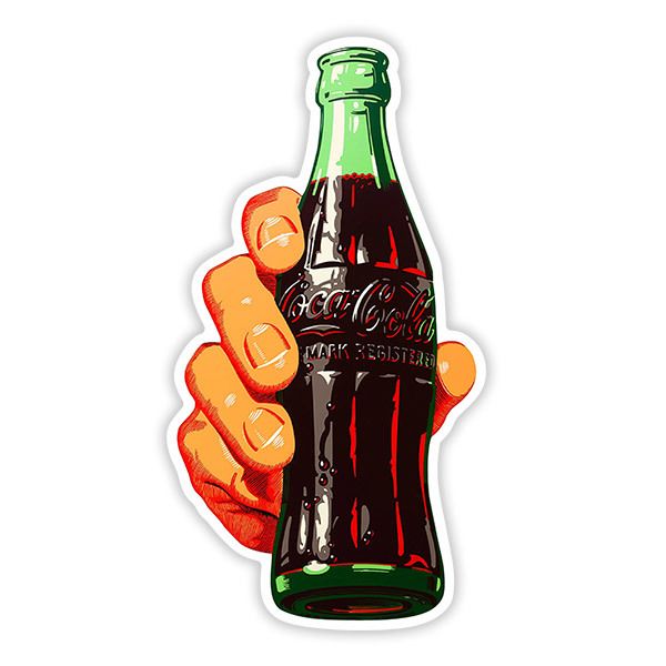 Aufkleber Hand mit Coca Cola