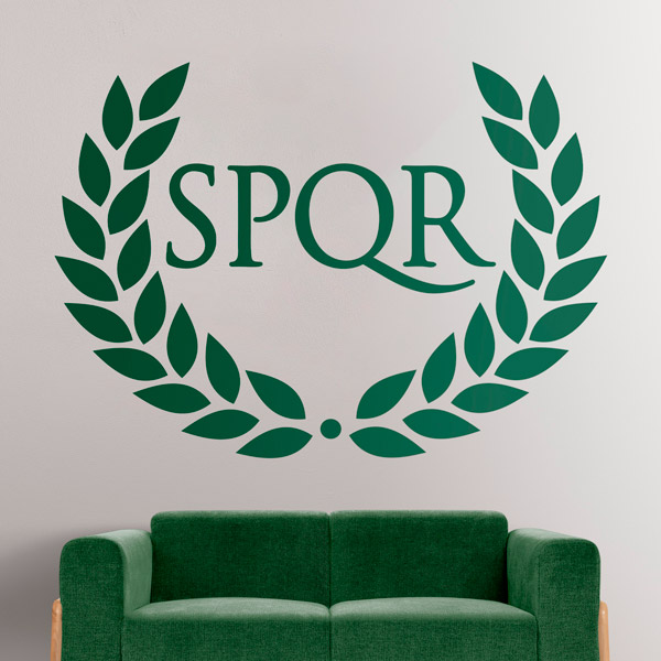 Wandtattoos: SPQR Lorbeerkranz