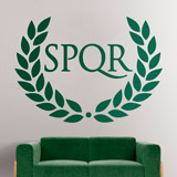 Wandtattoos: SPQR Lorbeerkranz 2