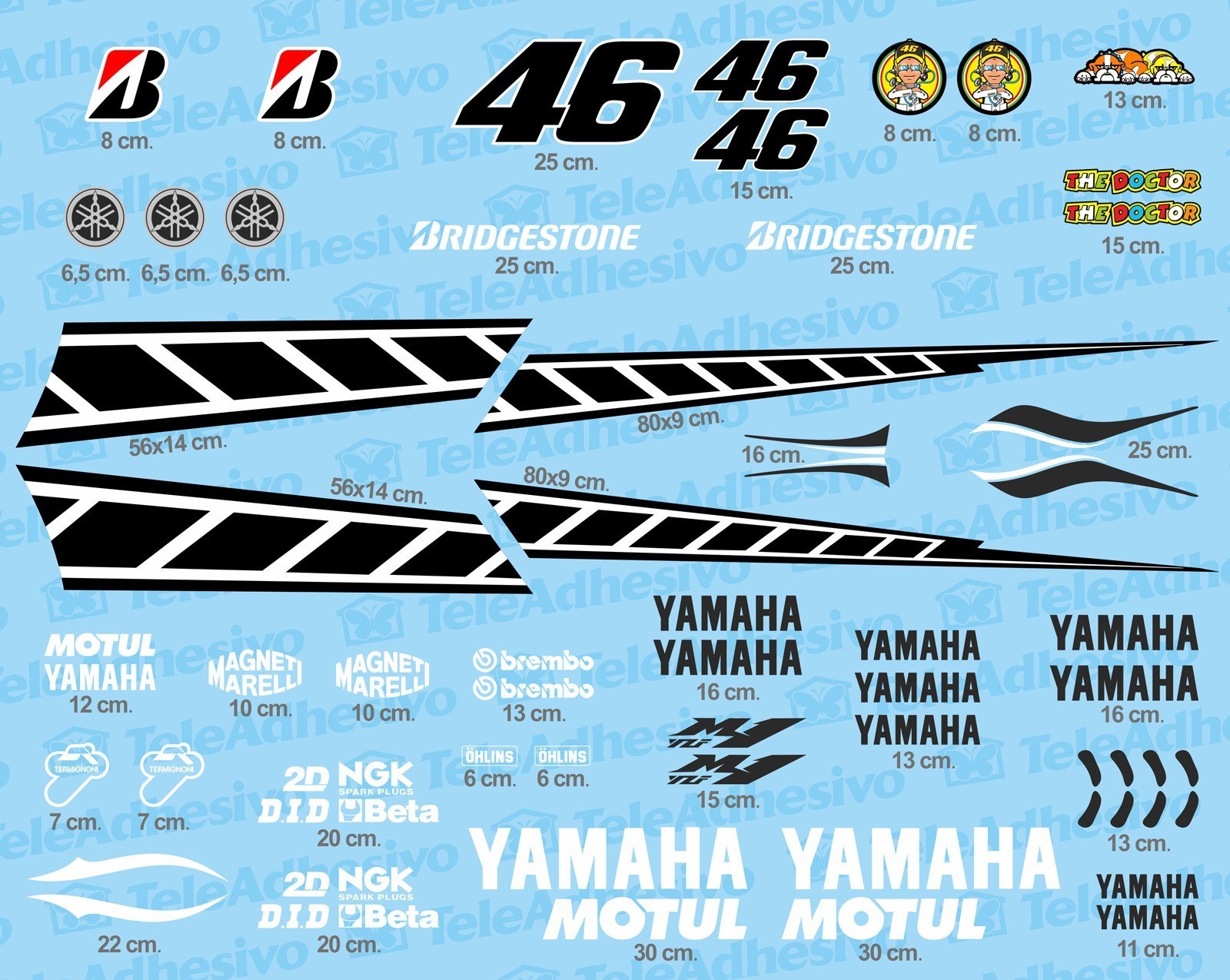 Aufkleber: Kit Yamaha 50th Anniversary Laguna Seca 2005 