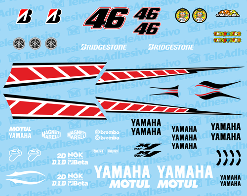 Aufkleber: Kit Yamaha 50th Anniversary Valencia 2005 