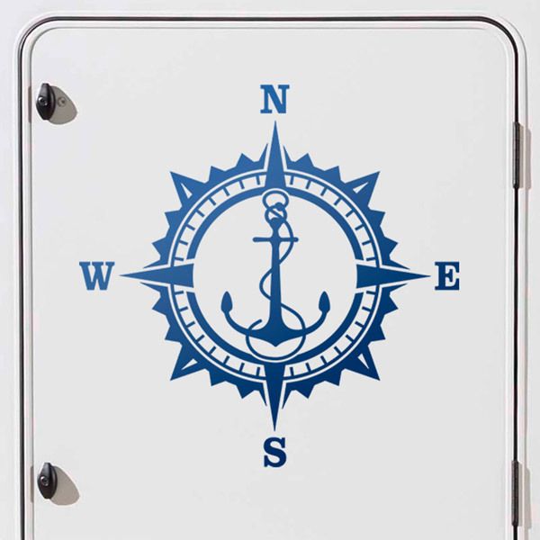 Aufkleber Kompass Seemannsanker
