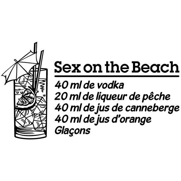 Wandtattoo Cocktail Sex On The Beach Französisch