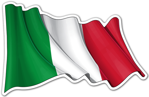 Italien Reise Souvenir Aufkleber Italienische Flagge Abzeichen' Sticker