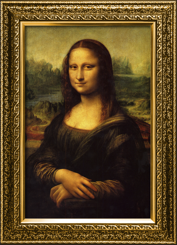 Poster selbstklebendes Vinyl Bild der Mona Lisa | WebWandtattoo.com