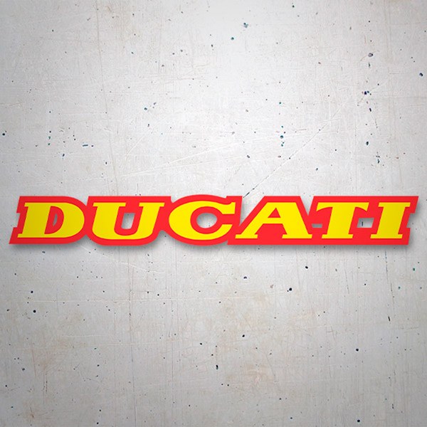 Aufkleber: Ducati gelb und rot