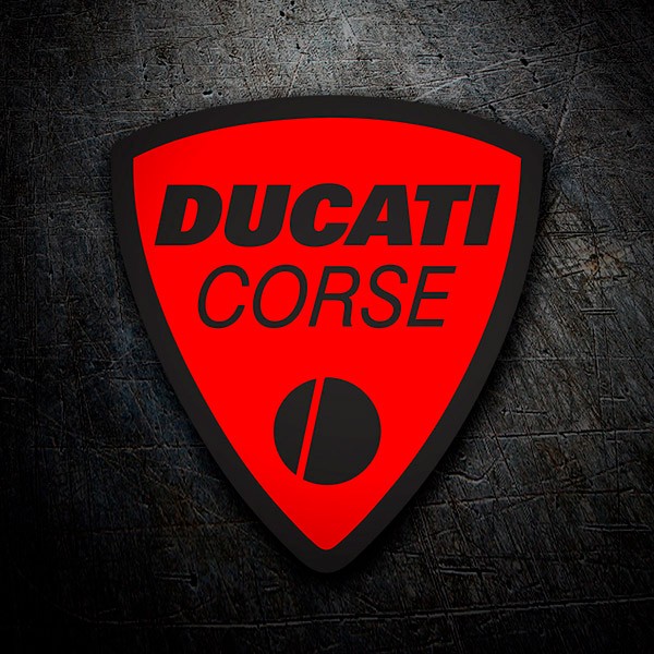 Aufkleber: Ducati corse rot