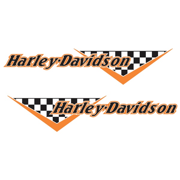 Aufkleber Kit Harley Davidson Flag Checker Stickersmurali Com