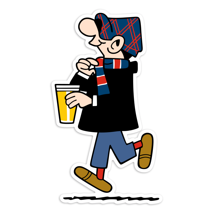 Aufkleber: Andy Capp Ultra PSG Supporter