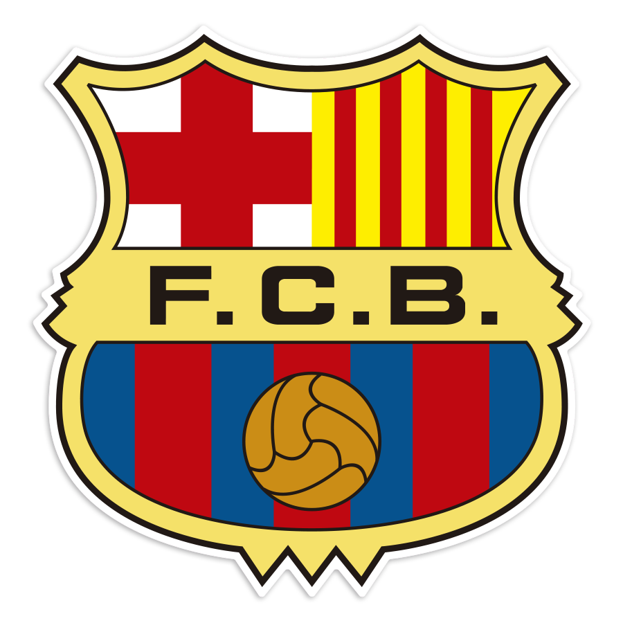 Aufkleber: FC Barcelona Wappen 80er