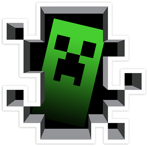 Aufkleber: Sticker Minecraft Crepper