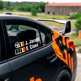 Aufkleber: Name und belgische Rallye-Flagge 4