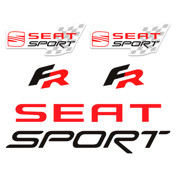 Aufkleber: Set 8X Seat FR Sport