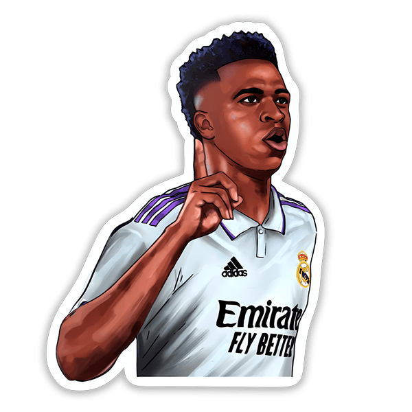 Aufkleber: Vinicius Junior feiert ein Tor