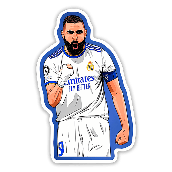 Aufkleber: Karim Benzema Torjubel Real Madrid