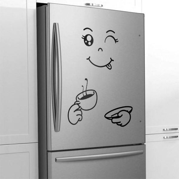 Creatisto Kühlschrank Aufkleber I Dekoration für Kühlschranktür - Stic –