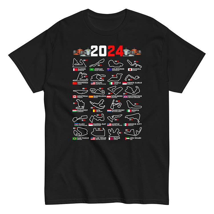 T-shirts: Formel-1-Strecken T-Shirt