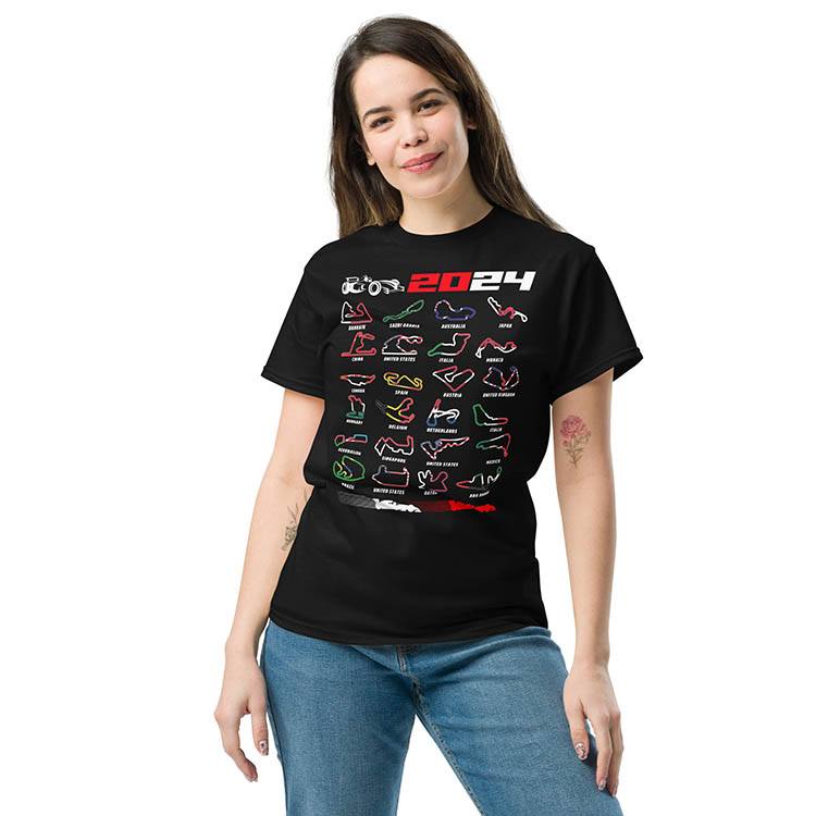 T-shirts: Formel-1-Strecken Flaggen T-Shirt