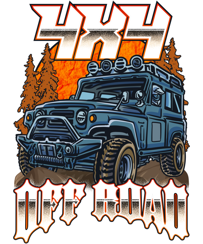 T-shirts: 4x4 Off Road T-Shirt für Geländewagen