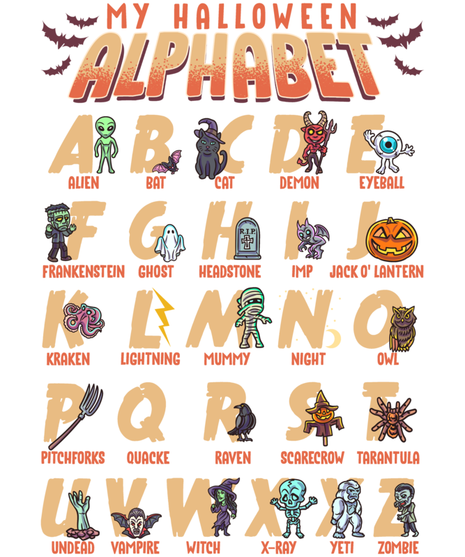 T-shirts: Mein Lustiges Halloween-Alphabet