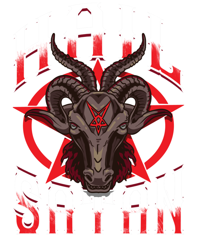 T-shirts: Hail Satan T-Shirt mit Baphomet