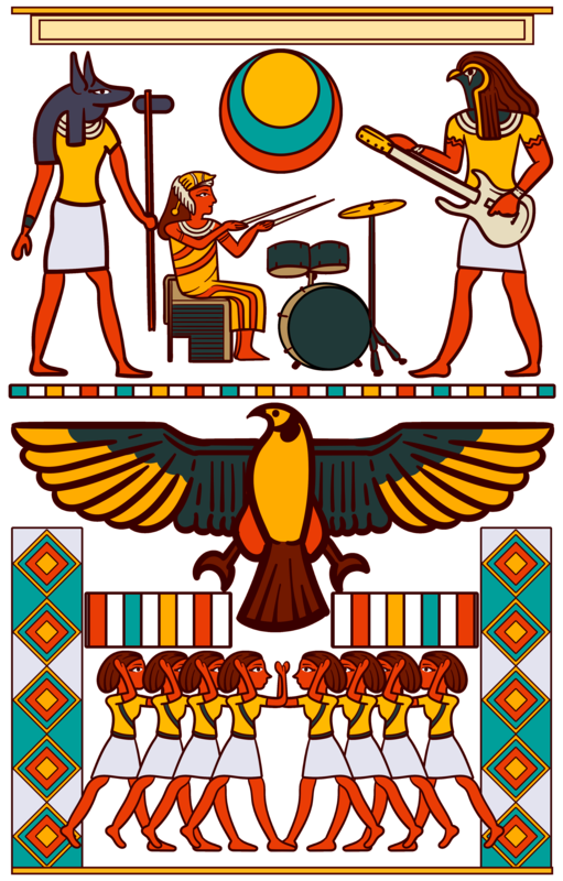 T-shirts: Rockband Ägypten Parodie T-Shirt