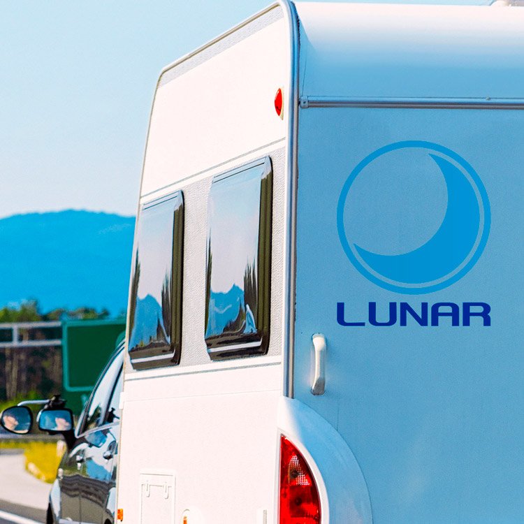 Wohnmobil aufkleber: Lunar Logo Vinyl in Zwei Farben für Wohnmobil